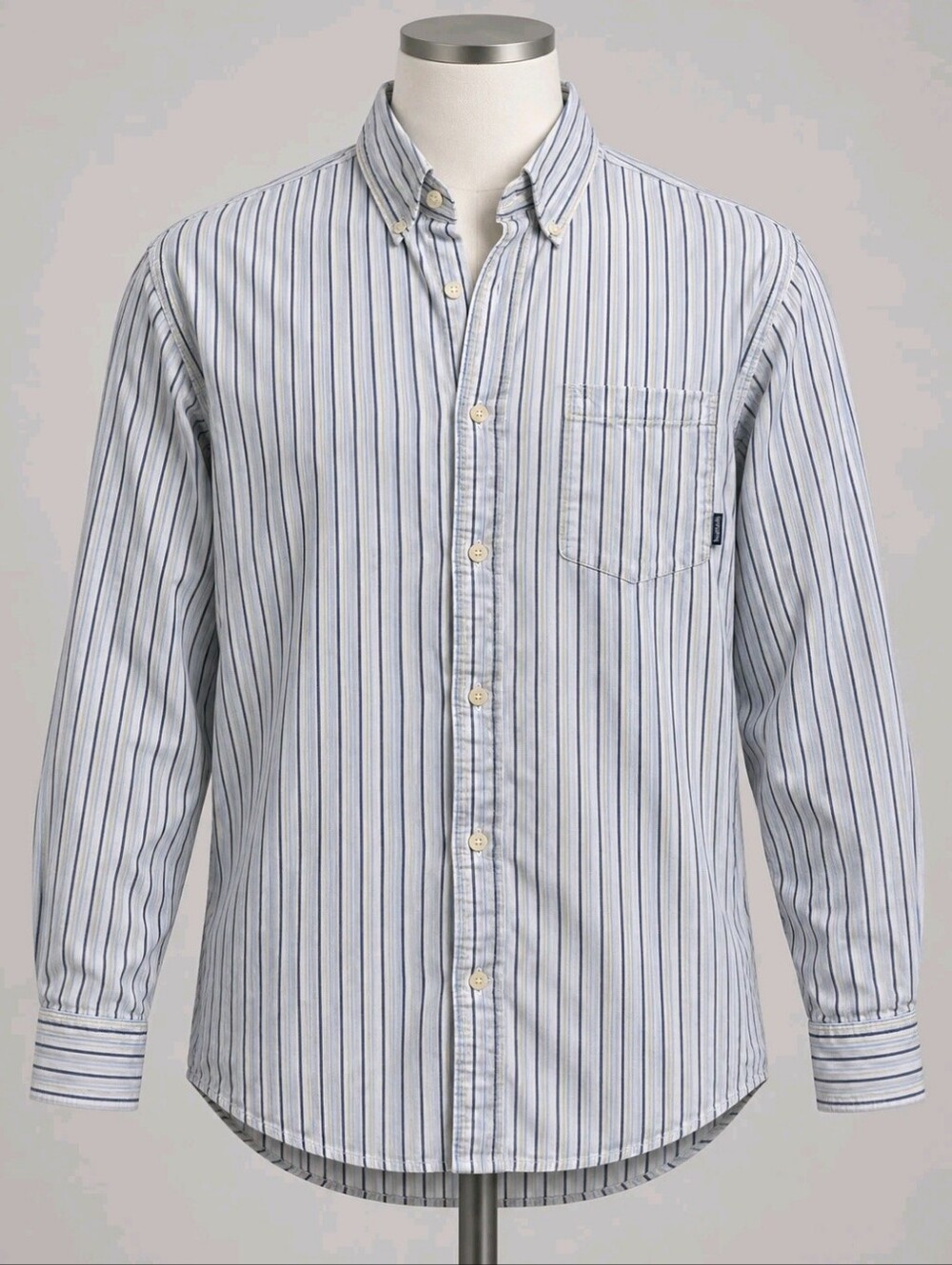 Vintage 2005 Striped Button Down Shirt Men's XL Timberland 100% Cotton
